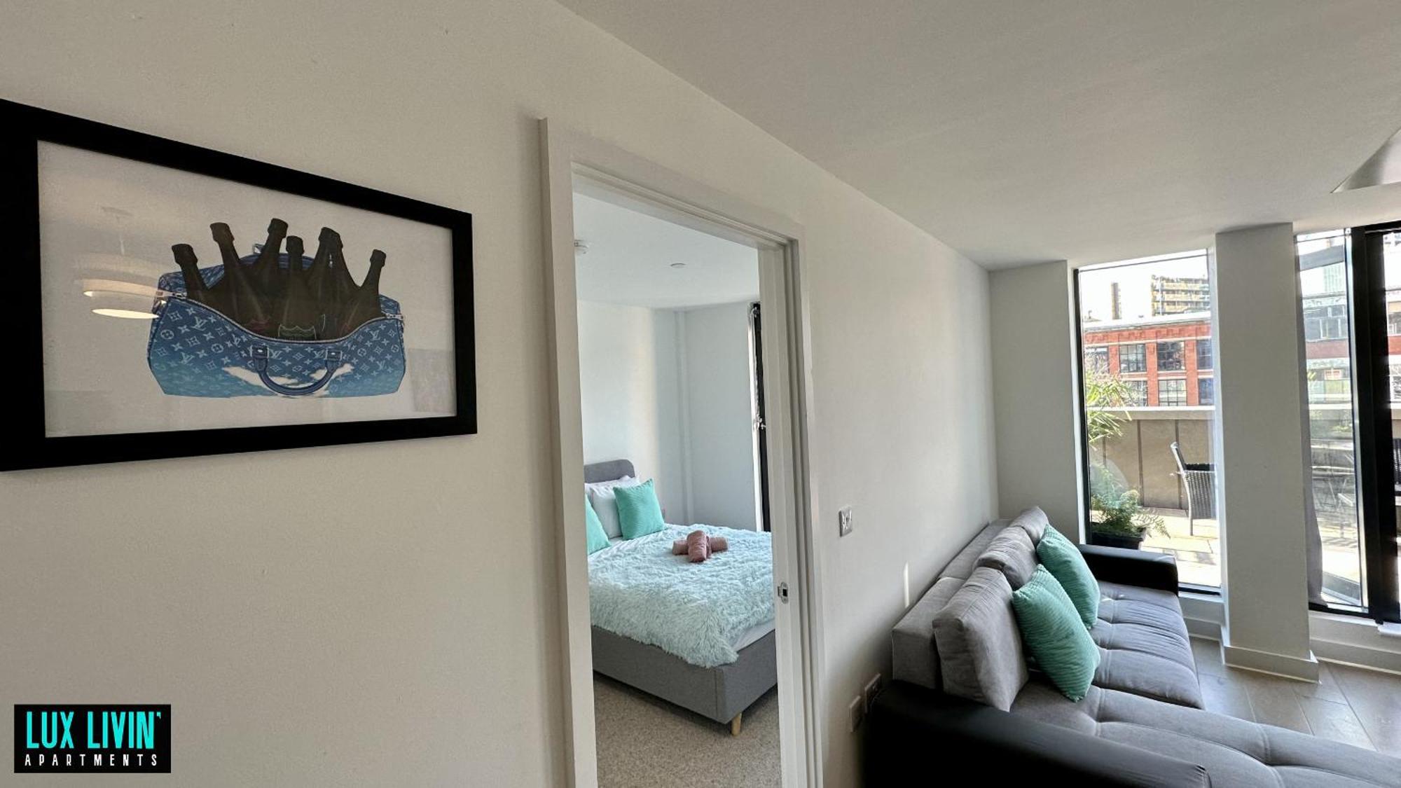 Lux Livin' Apartments - Luxury 2 Bed Apartment With Sky Garden Manchester Quarto foto